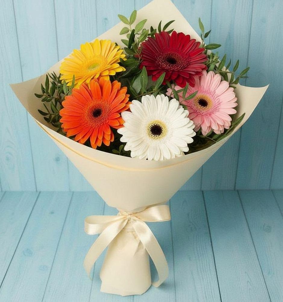 Букет цветов из: Герберы в Хохлово