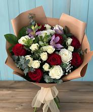 Букет цветов из:  Розы и Альстромерии в Хохлово
