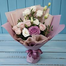 Букет цветов из:  Розы и Лизиантусы в Хохлово