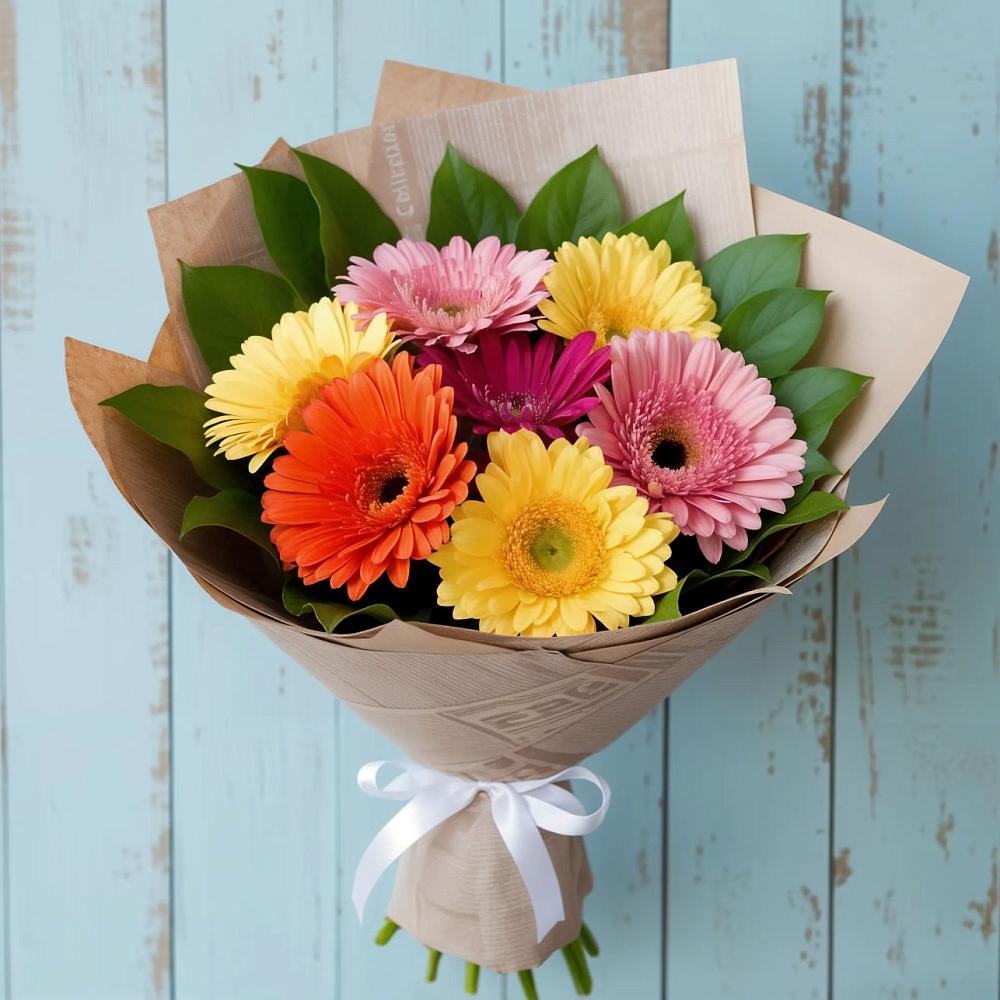 Букет цветов из: Герберы в Хохлово