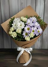 Букет цветов из:  Хризантемы и Розы в Хохлово