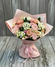 Букет цветов из:  Гвоздики, Розы и Хризантемы в Хохлово