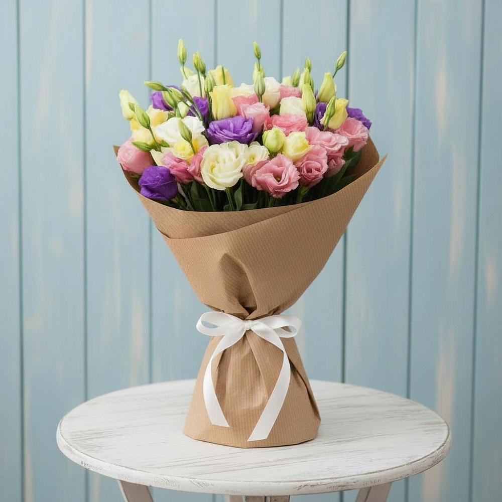 Букет цветов из: Лизиантусы в Хохлово