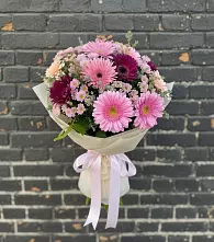 Букет цветов из:  Герберы и Хризантемы в Хохлово