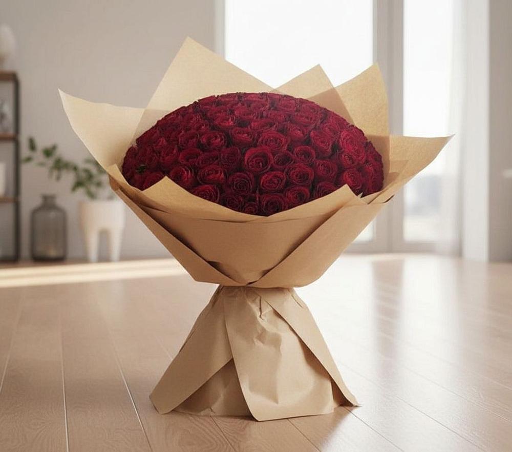 Букет 101 Красная роза в Хохлово