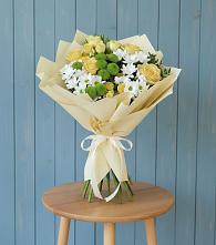 Букет цветов из:  Хризантемы и Розы в Хохлово