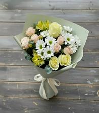 Букет цветов из:  Альстромерии, Розы и Хризантемы в Хохлово