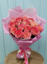 Букет 15 Розовых роз Равель в Хохлово
